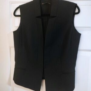 Women's Black Sleeveless Blazer
